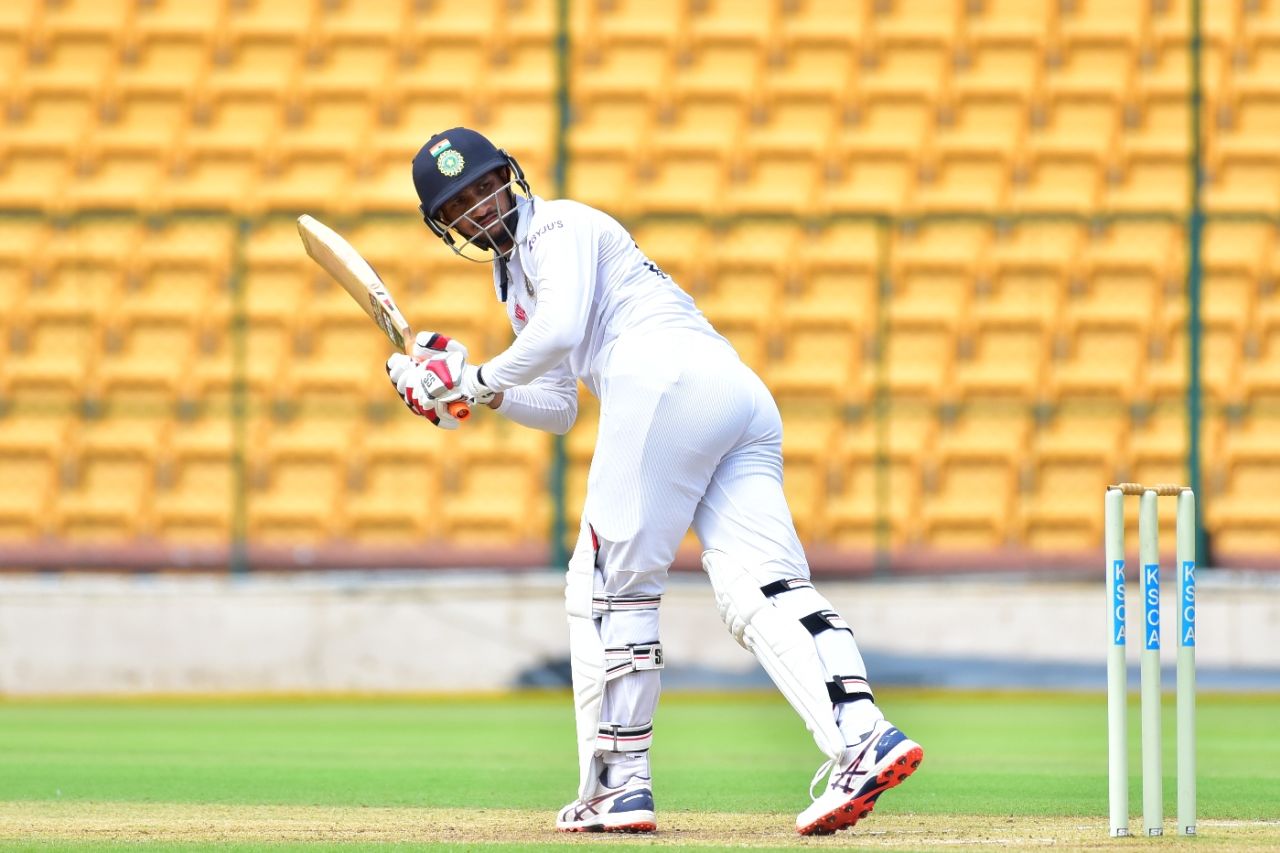 Upendra Yadav plays a leg glance en route to his 76, India A vs New Zealand A, 3rd unofficial Test, Bengaluru, 1st day, September 15, 2022