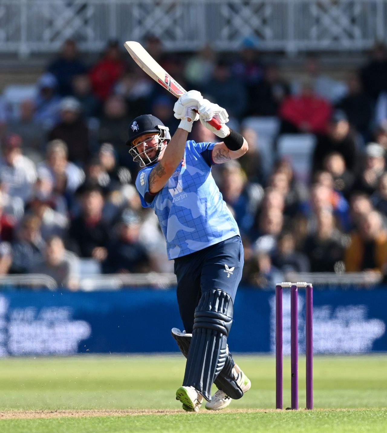 Darren Stevens drives down the ground, Royal London Cup Final, Kent vs Lancashire, Trent Bridge, September 17, 2022