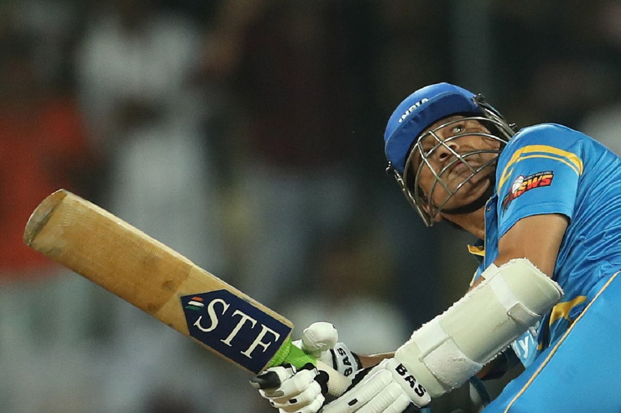 Sachin Tendulkar works one through the on side, India Legends vs New Zealand Legends, Road Safety World Series, Indore, September 19, 2022
