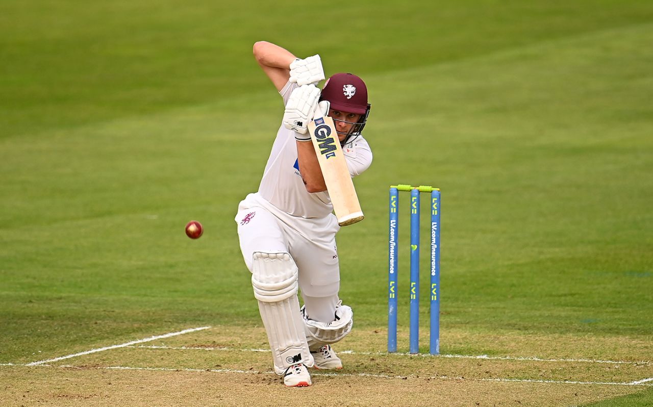 Tom Lammonby dug in against the new ball, Somerset vs Northamptonshire, County Championship, Division One, Taunton, September 20, 2022