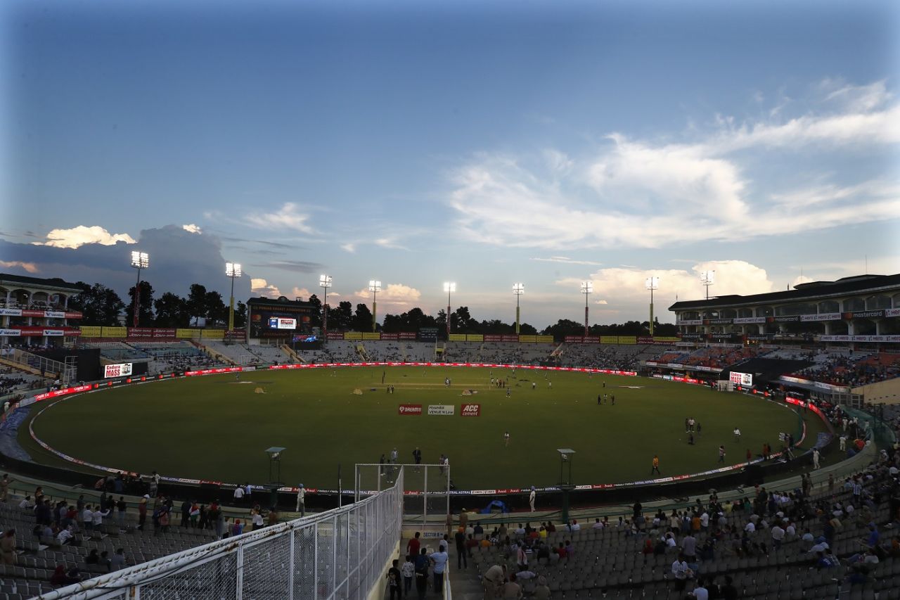 Evening skies at the Punjab Cricket Association Stadium in Mohali, India vs Australia, 1st T20I, Mohali, September 20, 2022