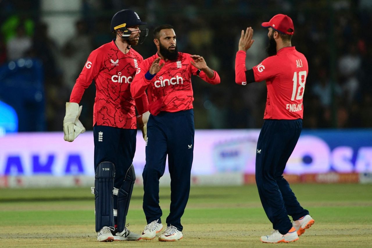 Adil Rashid pegged Pakistan back after a flying start, Pakistan vs England, 1st T20I, Karachi, September 20, 2022