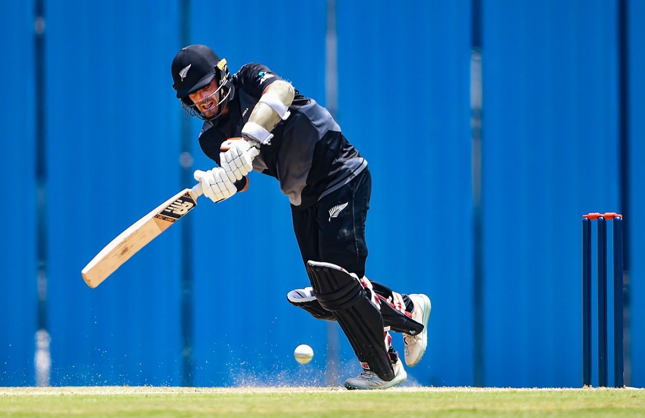 Michael Rippon plays on the leg side, India A vs New Zealand A, 1st unofficial ODI, Chennai, September 22, 2022