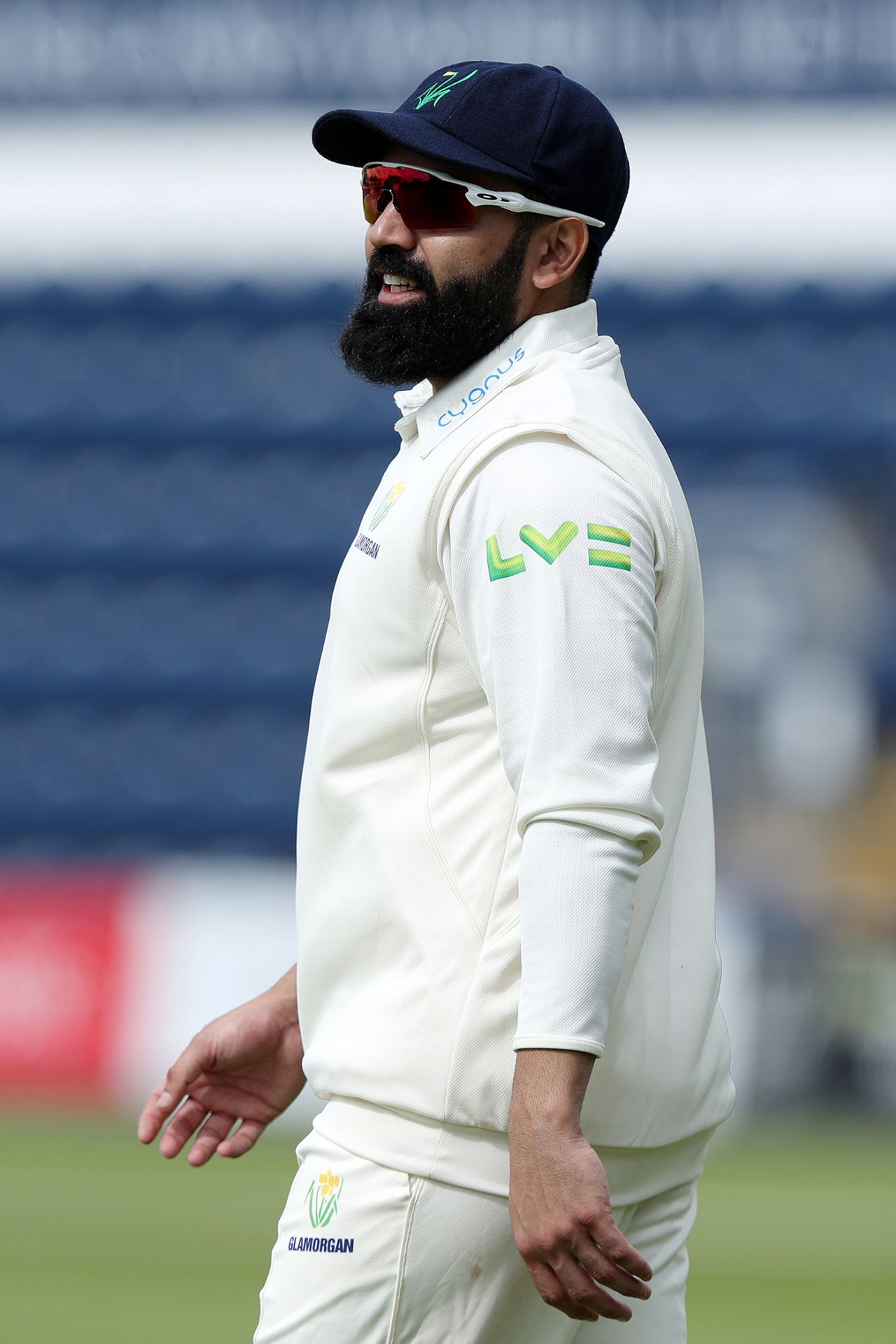 Ajaz Patel of Glamorgan looks on from the field, LV= Insurance County Championship, Glamorgan vs Worcestershire, Sophia Gardens, September 05, 2022