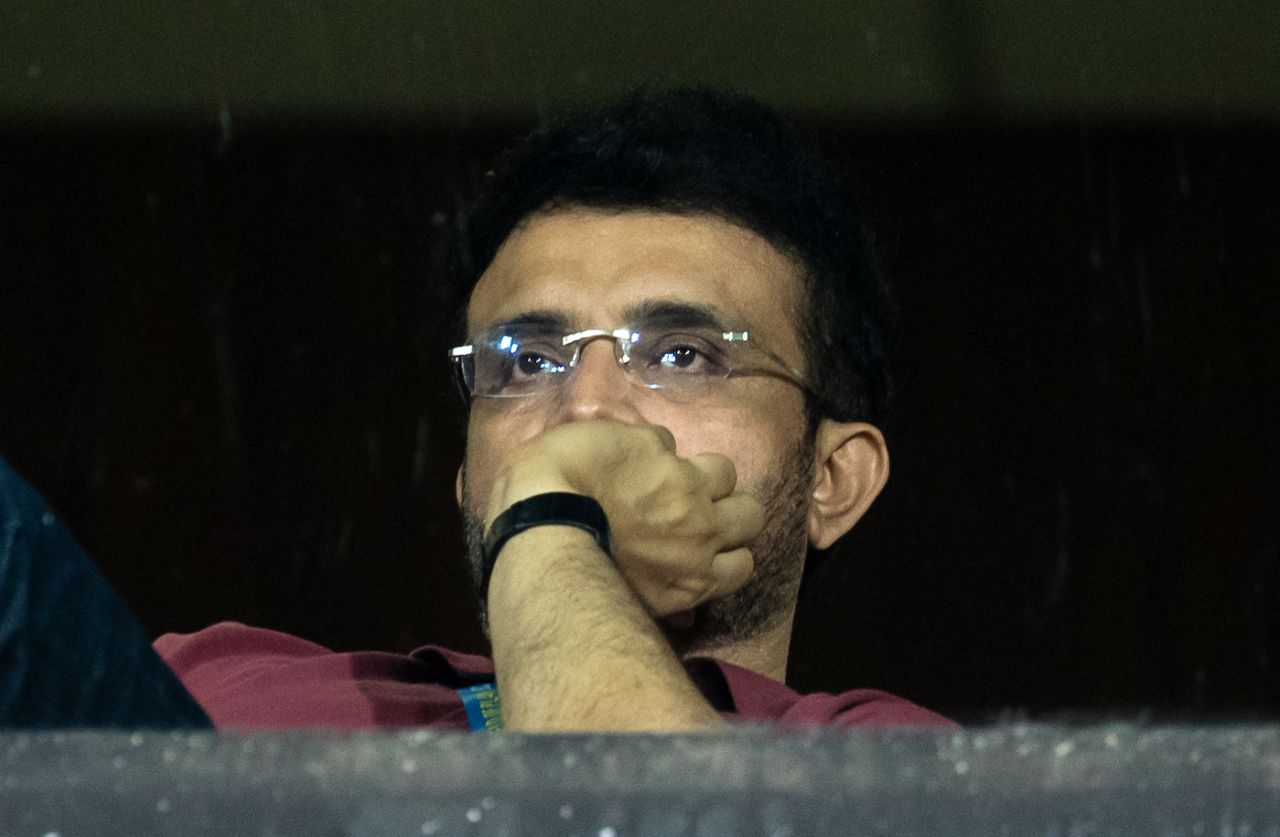 BCCI president Sourav Ganguly waits for the action to begin, India vs Australia, 2nd T20I, Nagpur, September 23, 2022