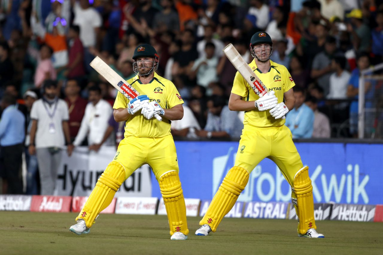 Aaron Finch and Cameron Green walk out in sync, India vs Australia, 2nd T20I, Nagpur, September 23, 2022