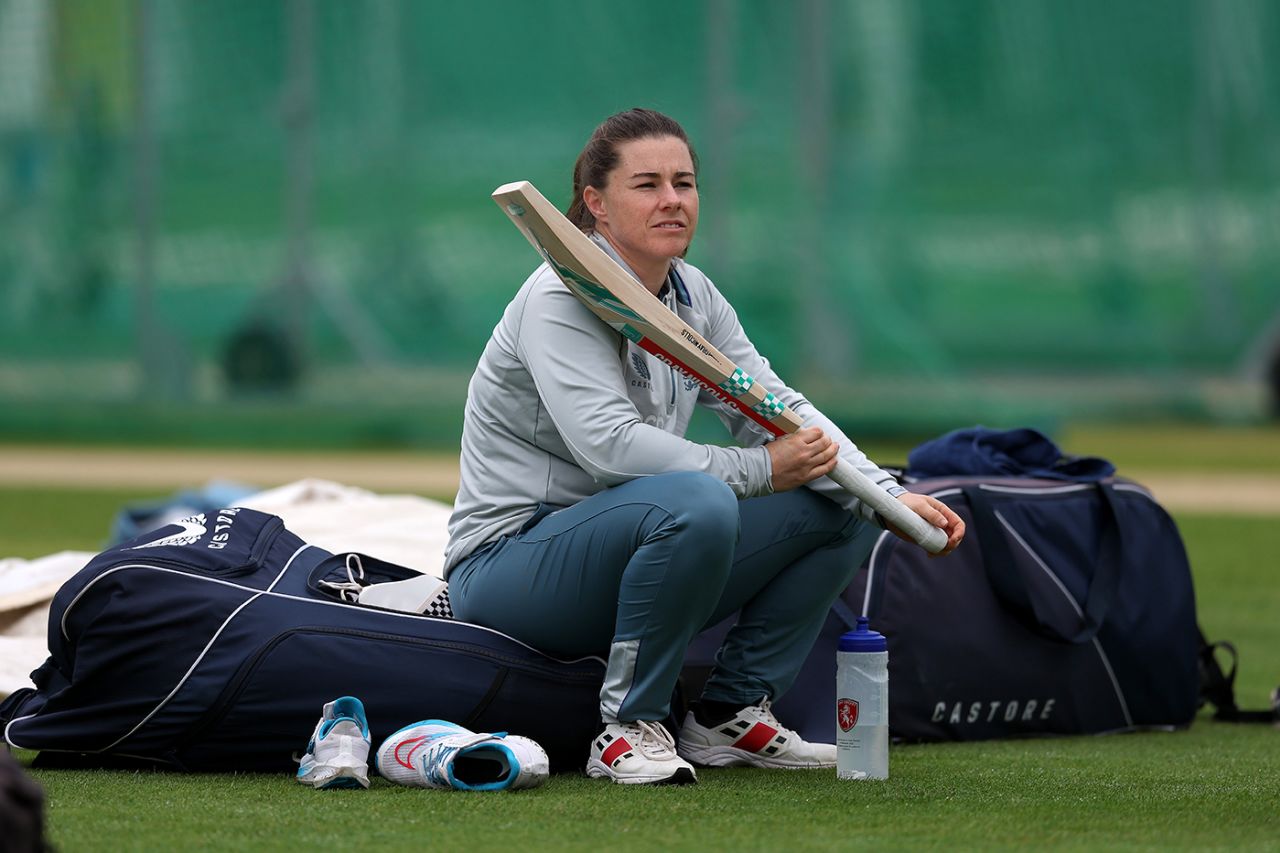 Tammy Beaumont during England's nets session, Lord's, September 23, 2022