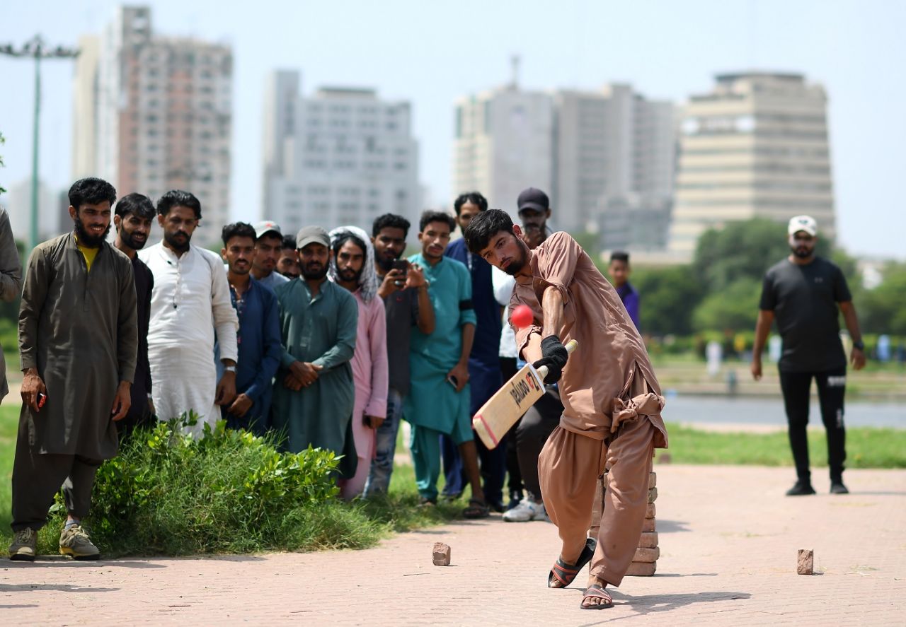 Tape-ball games are all the rage at Bagh-e-Jinnah Park, Karachi, September 18, 2022