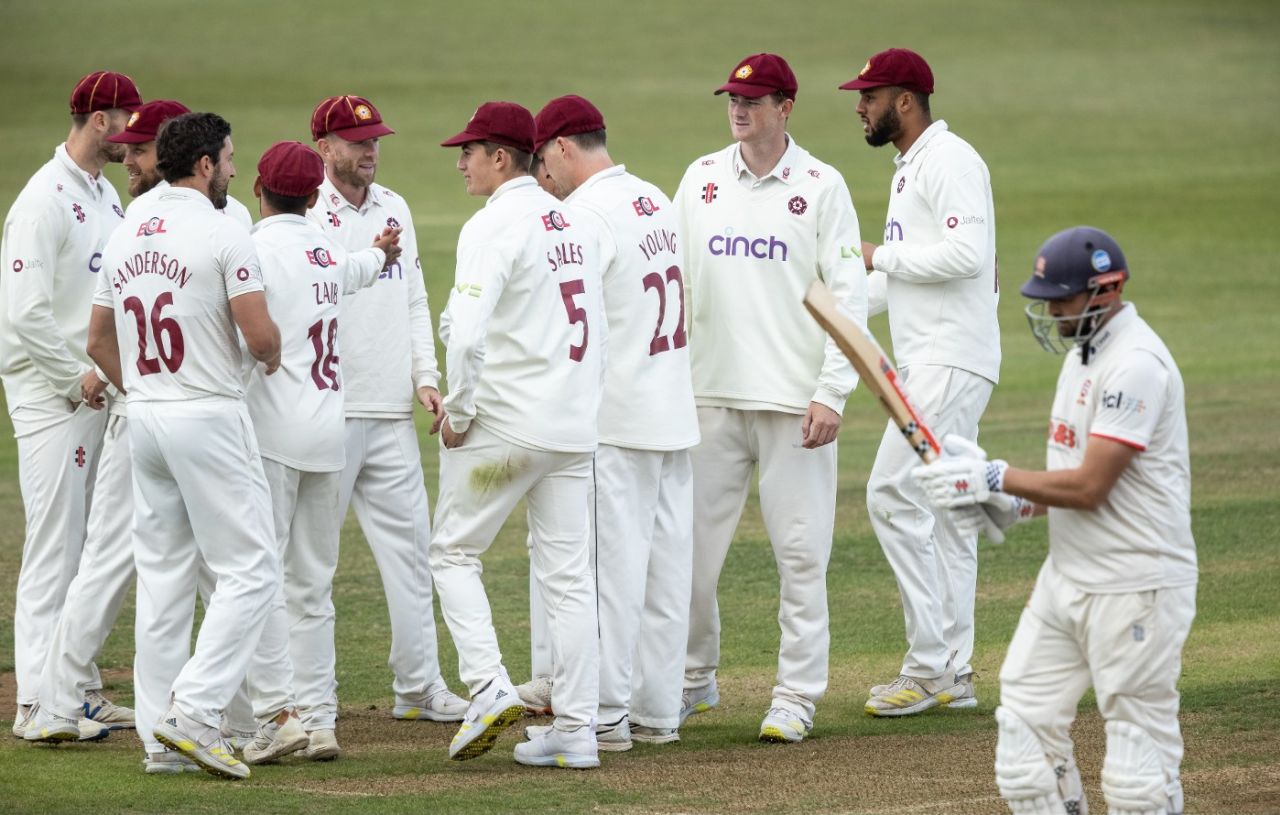 Ben Sanderson claimed the wicket of Nick Browne, Northamptonshire vs Essex, LV= County Championship, 1st day, Northampton, September 26, 2022