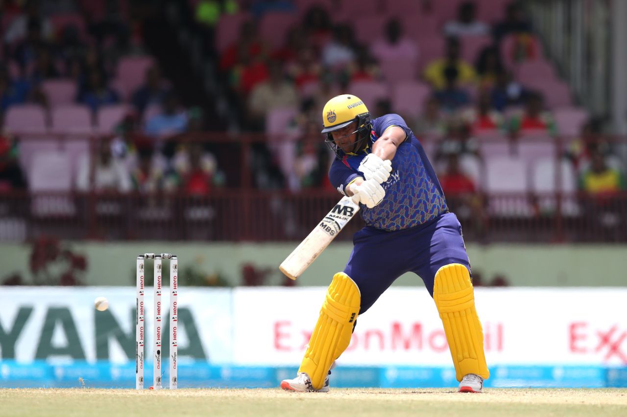 Azam Khan added 90 runs with Rahkeem Cornwall for the third wicket, Barbados Royals vs Guyana Amazon Warriors, Qualifier 1, Providence, September 27, 2022