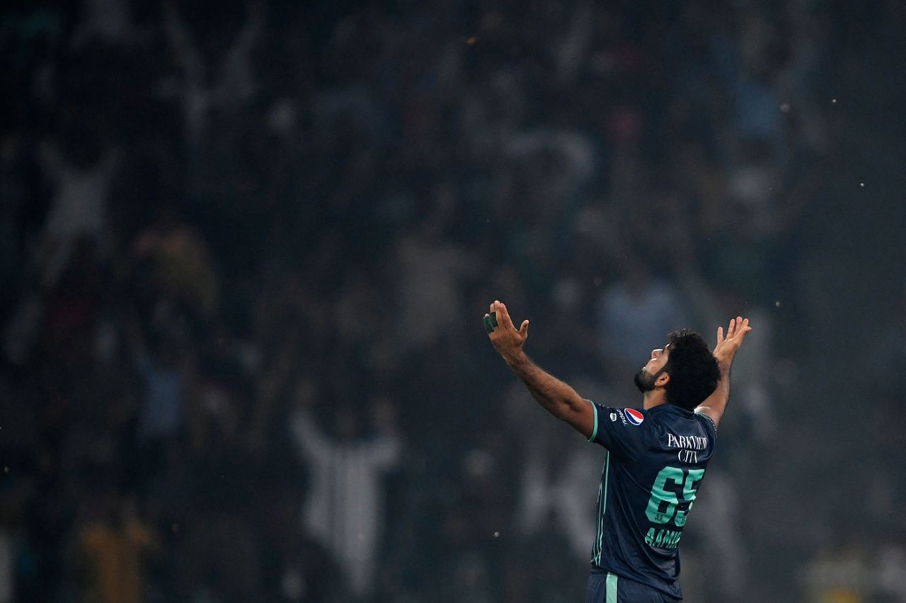 Aamer Jamal claimed the wicket of Sam Curran, Pakistan vs England, 5th T20I, Lahore, September 28, 2022