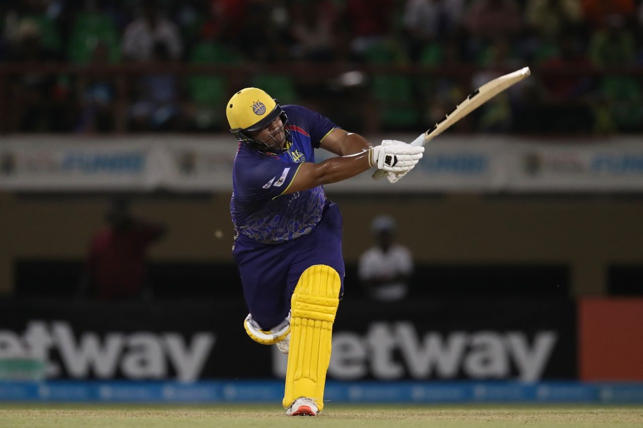 Azam Khan swipes one away, Barbados Royals vs Jamaica Tallawahs, Providence, CPL 2022, October 1, 2022