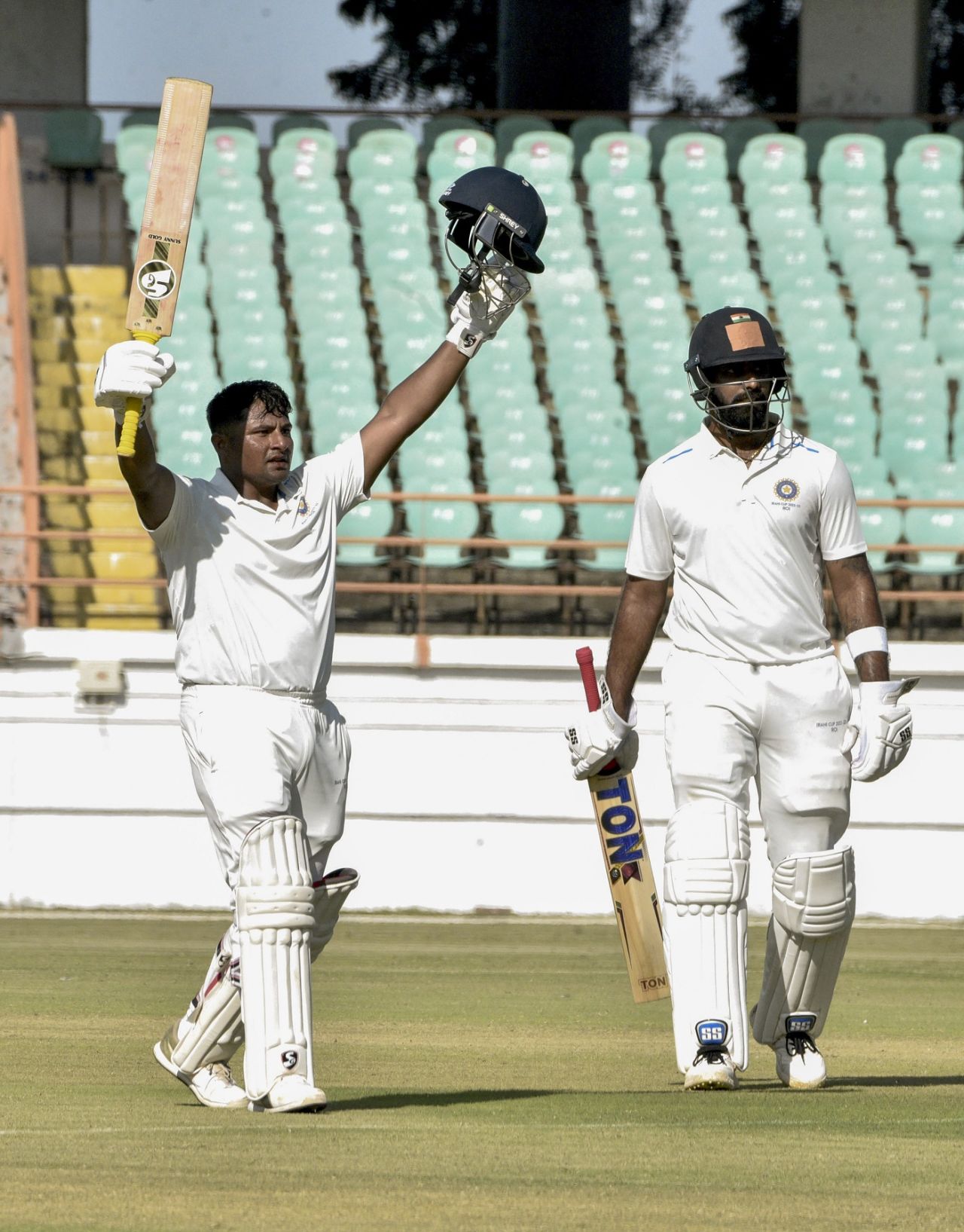 Sarfaraz Khan raises his century, Saurashtra vs Rest Of India, Irani Cup, 1st day, Rajkot, October 1, 2022