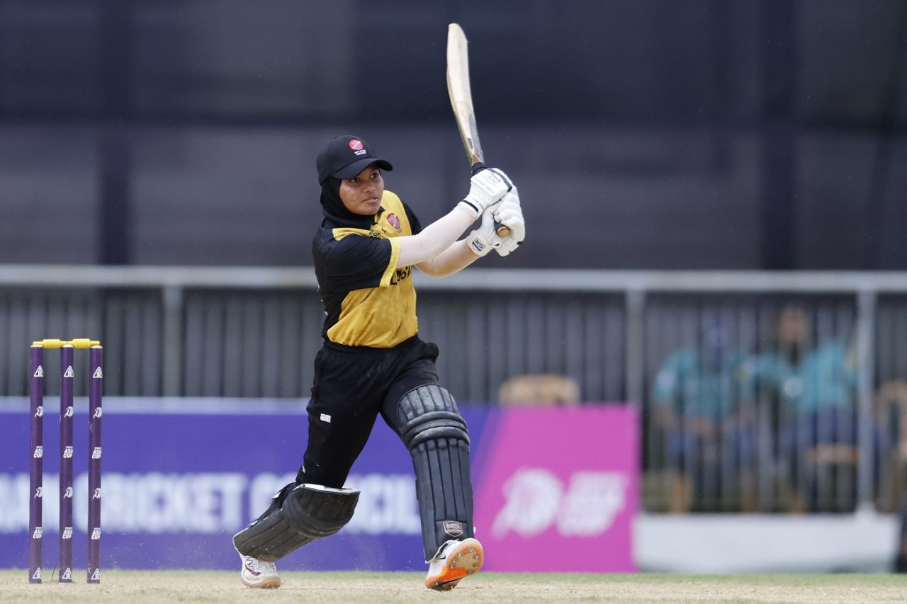 Mas Elysa struck a couple of useful blows in the early overs, India vs Malaysia, Women's T20 Asia Cup 2022, Sylhet, October 3, 2022