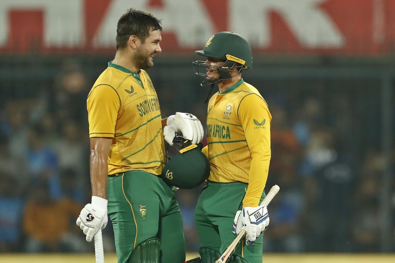 Rilee Rossouw and Quinton de Kock added 90 runs for the second wicket, India vs South Africa, 3rd T20I, Indore, October 4, 2022