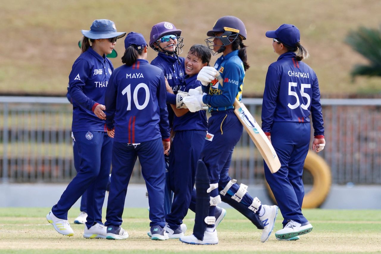 Suleeporn Laomi got the crucial wicket of Chamari Athapaththu, Sri Lanka v Thailand, 2022 Women's Asia Cup, Sylhet, October 4, 2022