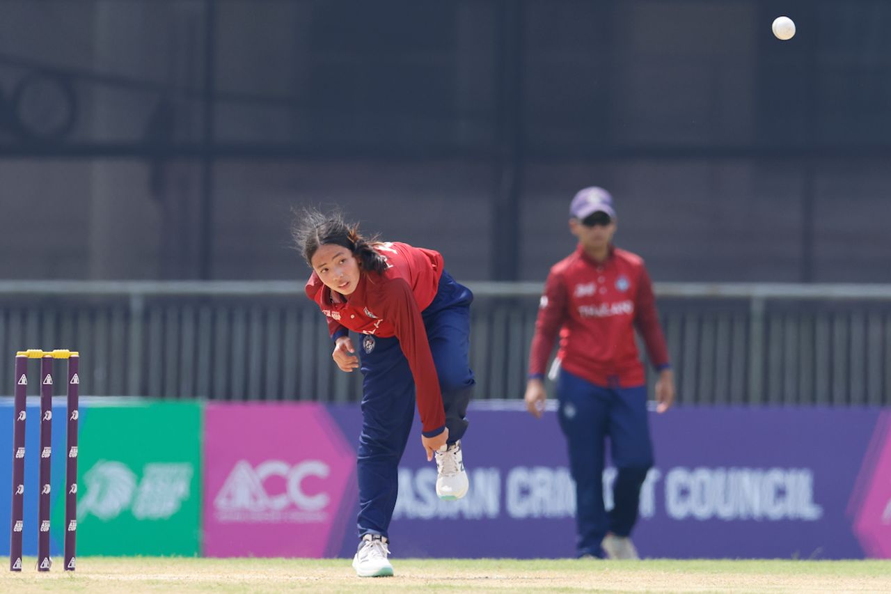 Thipatcha Putthawong picked up the lone wicket to fall, Bangladesh vs Thailand, Women's T20 Asia Cup, Sylhet, October 1, 2022
