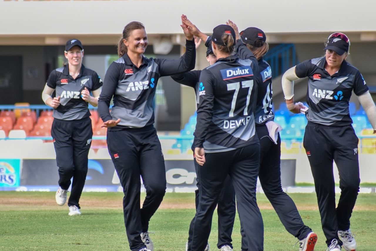 Suzie Bates celebrates a wicket, West Indies vs New Zealand, 3rd women's T20I, North Sound, October 2, 2022