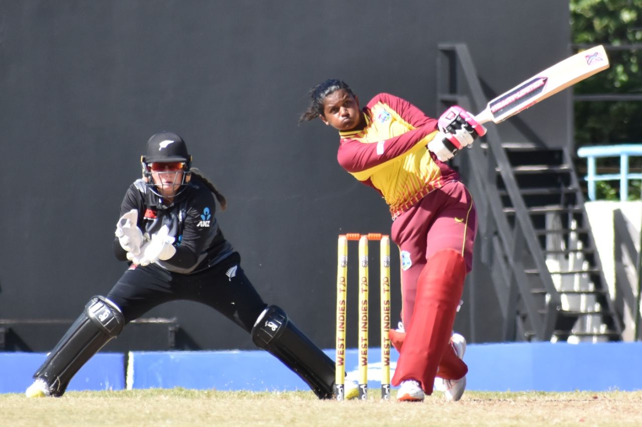 Shabika Gajnabi goes big, West Indies vs New Zealand, 3rd women's T20I, North Sound, October 2, 2022