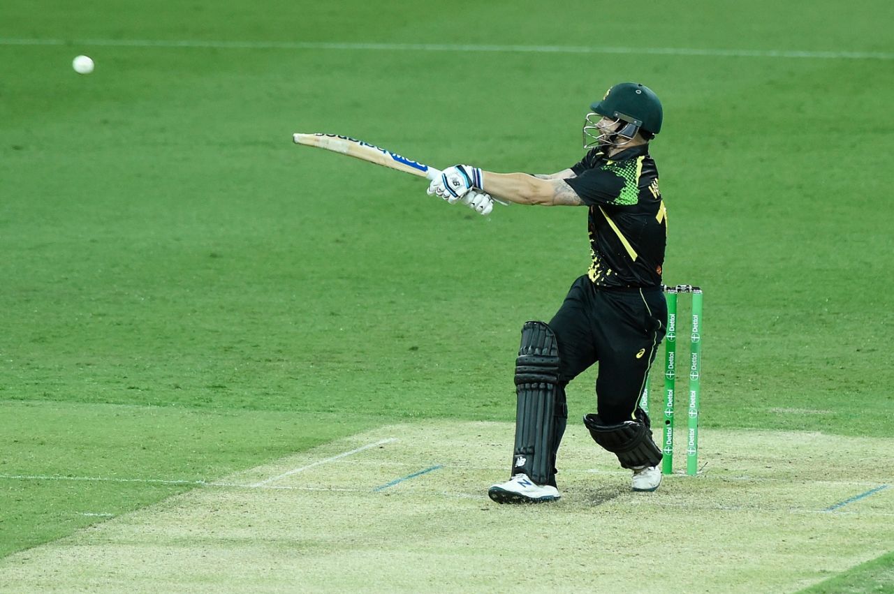 Matthew Wade swings one away, Australia vs West Indies, 1st T20I, Carrara, October 5, 2022