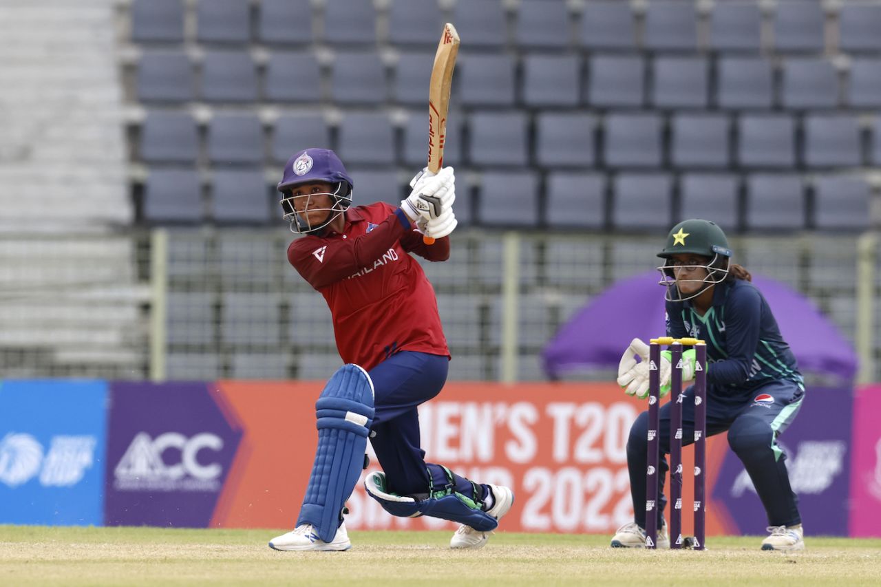 Natthakan Chantham was the star of Thailand's chase with a 51-ball 61, Pakistan vs Thailand, Women's Asia Cup, Sylhet, October 6, 2022
