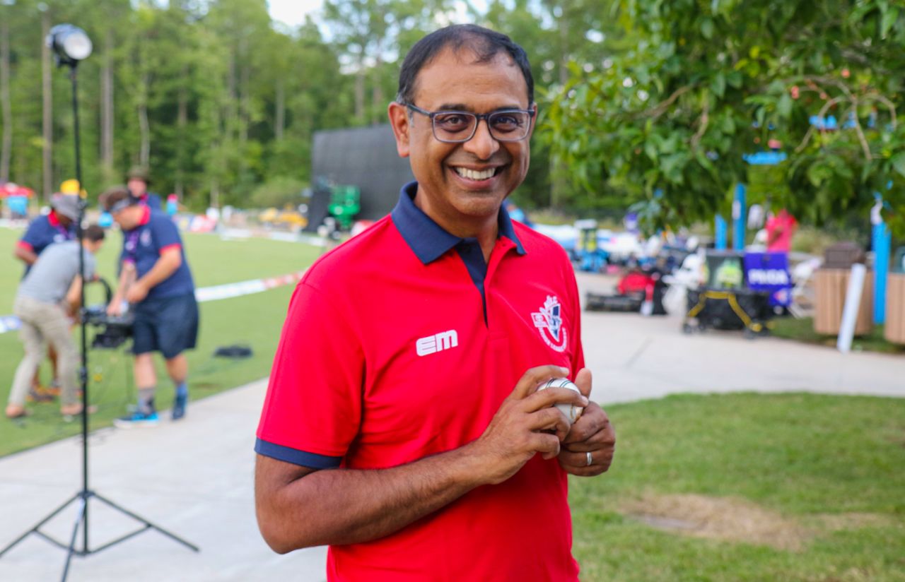 ACE and MLC co-founder Vijay Srinivasan at the 2022 Minor League Cricket T20 Championship, Morrisville, August 27, 2022