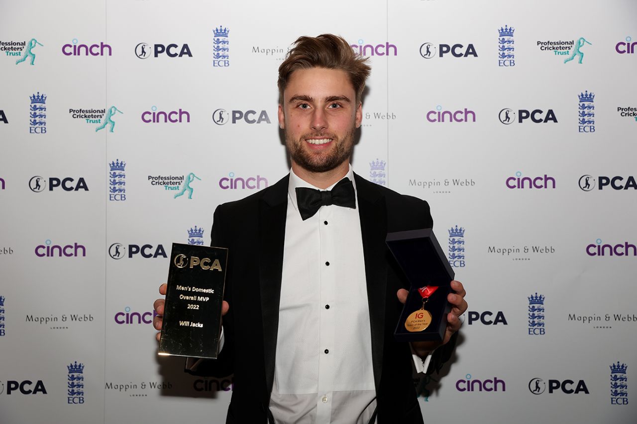Will Jacks was named PCA men's domestic cricketer of the year, London, October 6, 2022