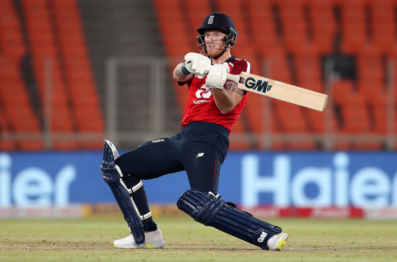 Ben Stokes opens his shoulders, India vs England, 4th T20I, Ahmedabad, March 18, 2021