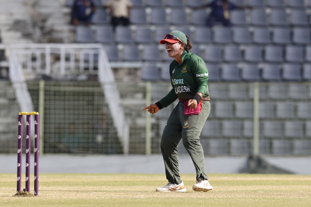 Rumana Ahmed got one to dip and turn to bowl Kiran Navgire, India vs Bangladesh, Sylhet, Women's Asia Cup, October 8, 2022
