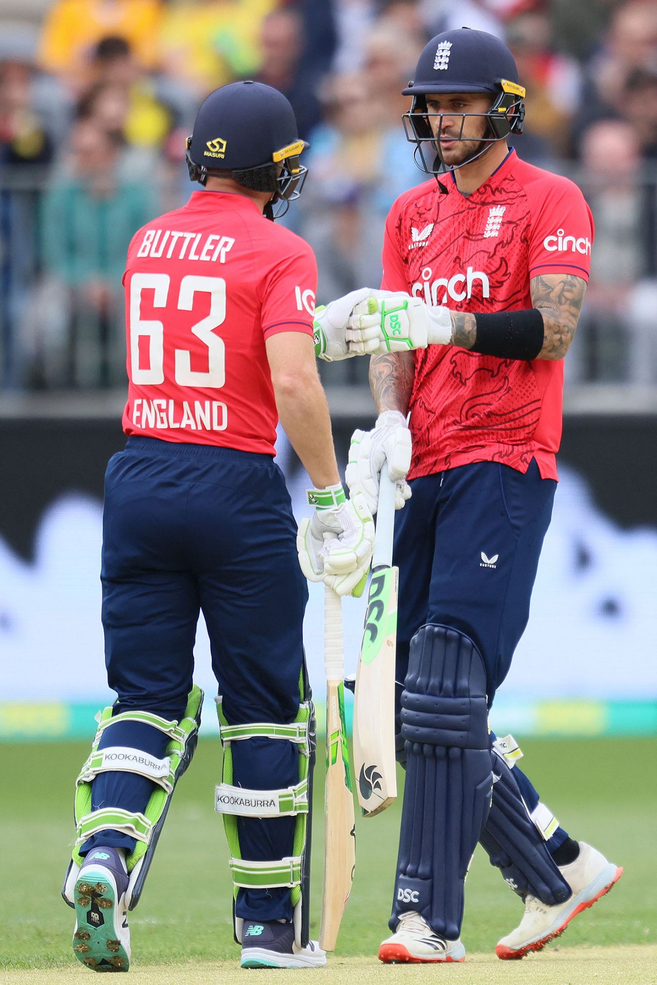 Jos Buttler and Alex Hales put on a century opening stand, England vs Australia, 1st T20I, Perth, October 9, 2022