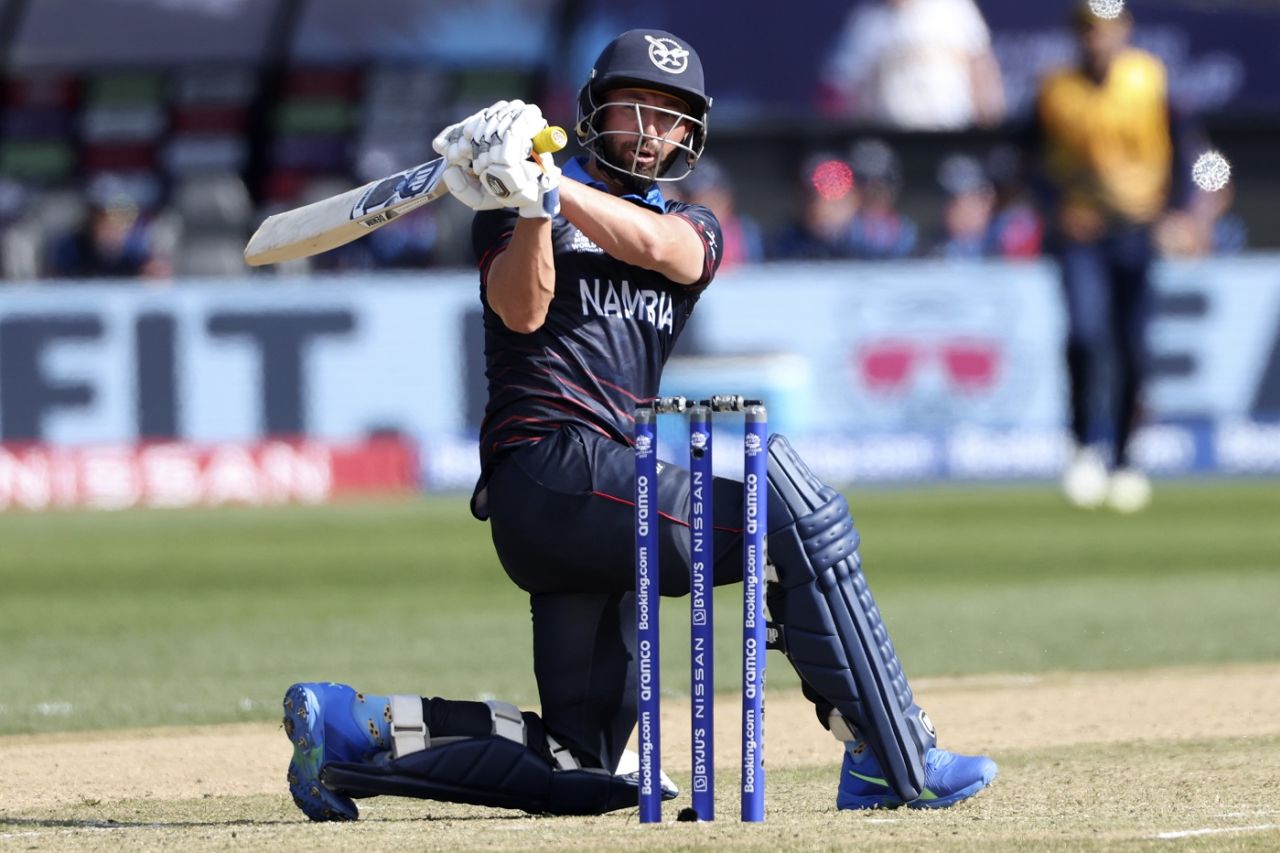 Jan Frylinck smoked 44 off 28 balls, Men's T20 World Cup 2022, Sri Lanka vs Namibia, 1st Round, Group A, Geelong, October 16, 2022