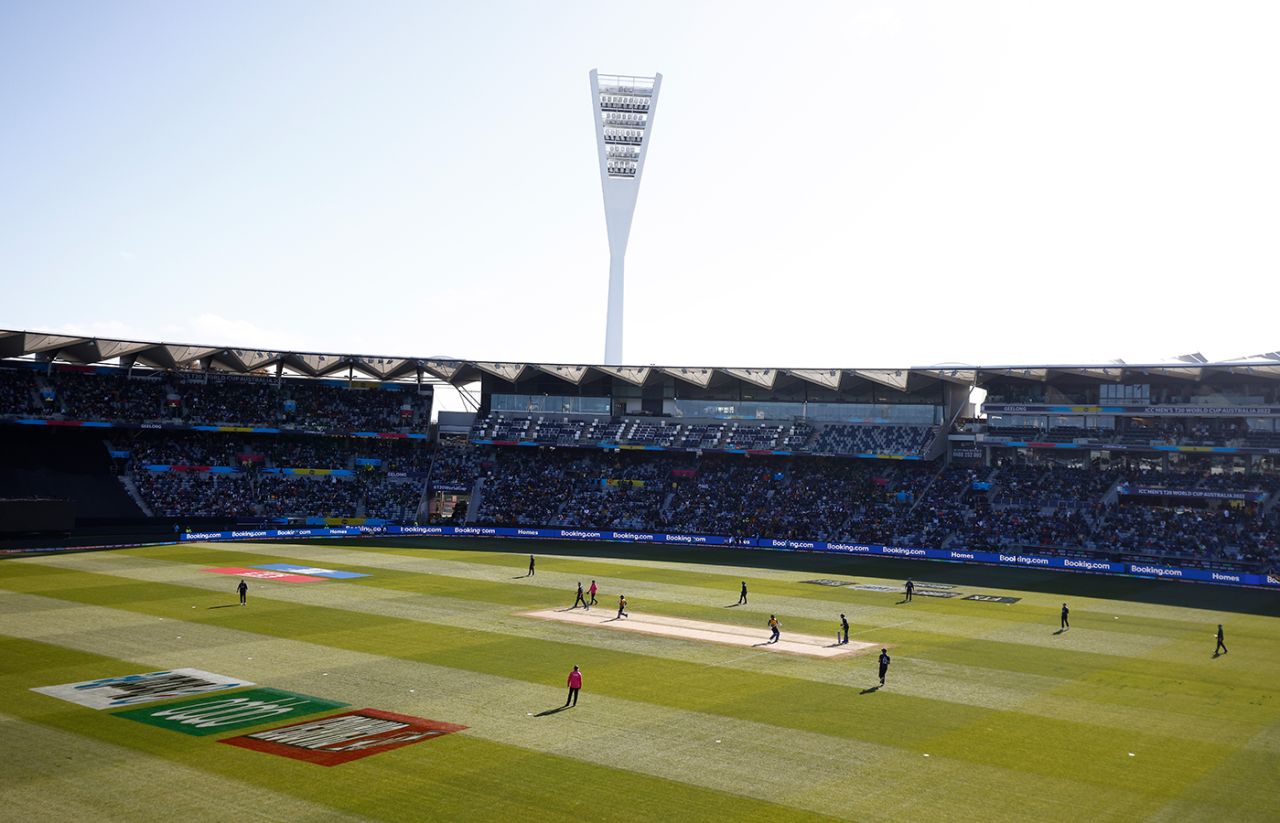 A general view of the Simonds Stadium in Geelong, Sri Lanka vs Namibia, Men's T20 World Cup, Group A, Geelong, October 16, 2022