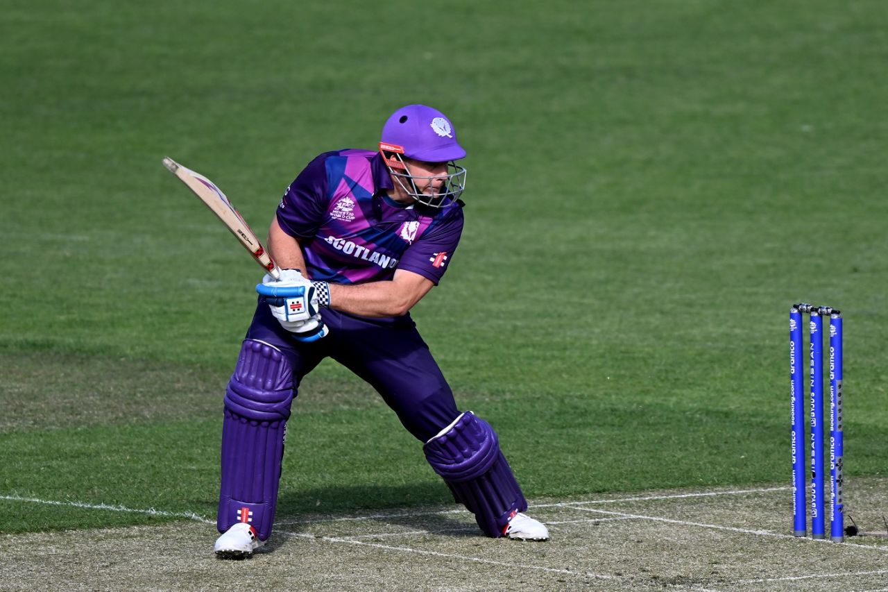 George Munsey guides one behind square, Scotland vs West Indies, Men's T20 World Cup 2022, Hobart, October 17, 2022