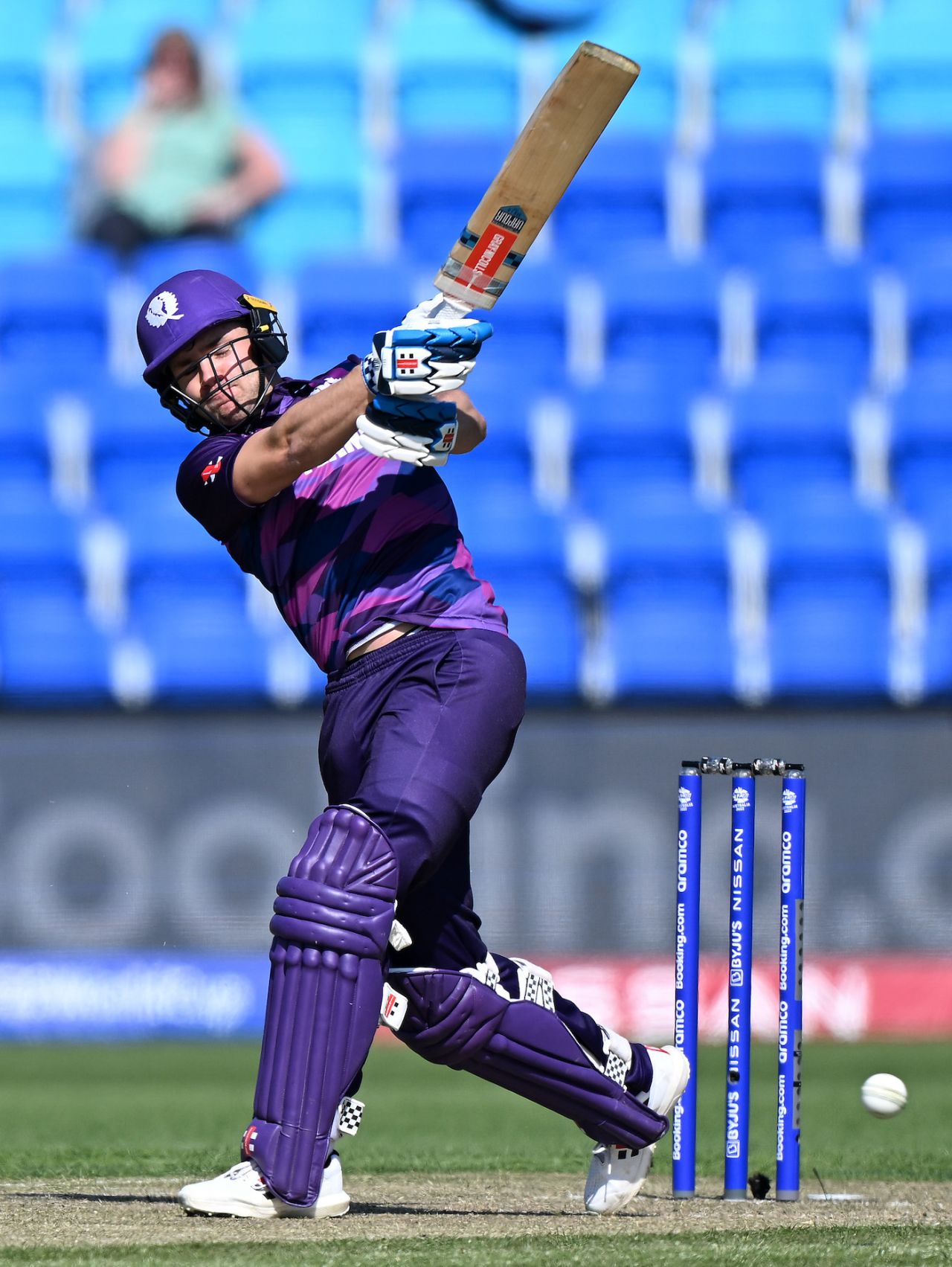 Matthew Cross hits on the leg side, Ireland vs Scotland, Group B, T20 World Cup, Hobart, October 19, 2022