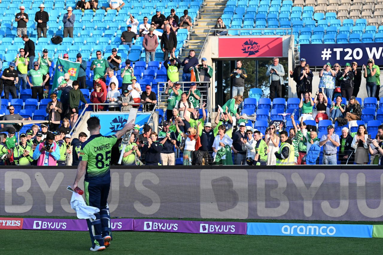 Curtis Campher was the toast of the travelling Irish supporters, Ireland vs Scotland, T20 World Cup, Hobart, October 19, 2022