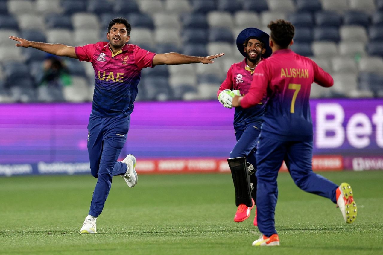 Junaid Siddique is unstoppable, Namibia vs UAE, Men's T20 World Cup, Group A, Geelong, October 20, 2022