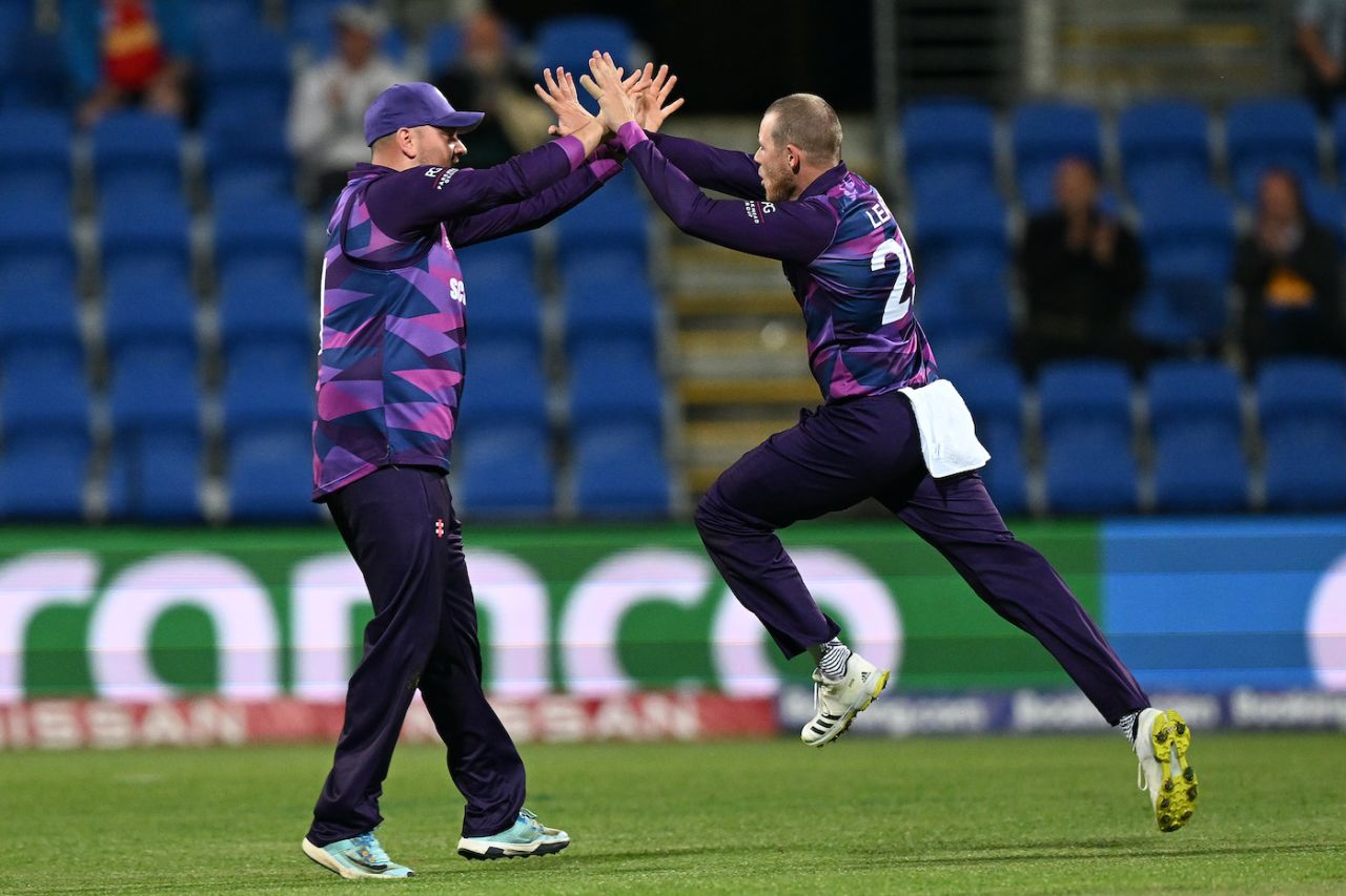 Michael Leask dismissed Sean Williams, Scotland vs Zimbabwe, ICC Men's T20 World Cup, Hobart, October 21, 2022