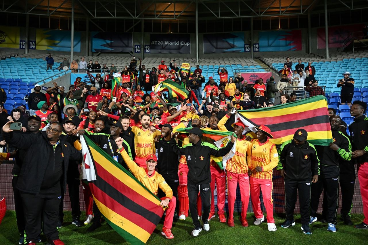 SCO vs ZIM Highlights, ICC T20 World Cup 2022, Zimbabwe fans celebration, Scotland vs Zimbabwe Highlights, Zimbabwe WC celebration, Zimbabwe Super 12
