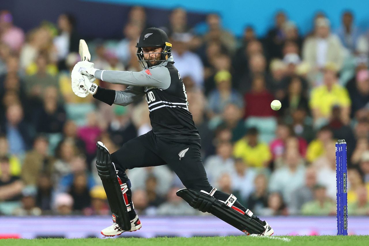 Devon Conway batted through New Zealand's innings, Australia vs New Zealand, ICC Men's T20 World Cup 2022, Sydney, October 22, 2022