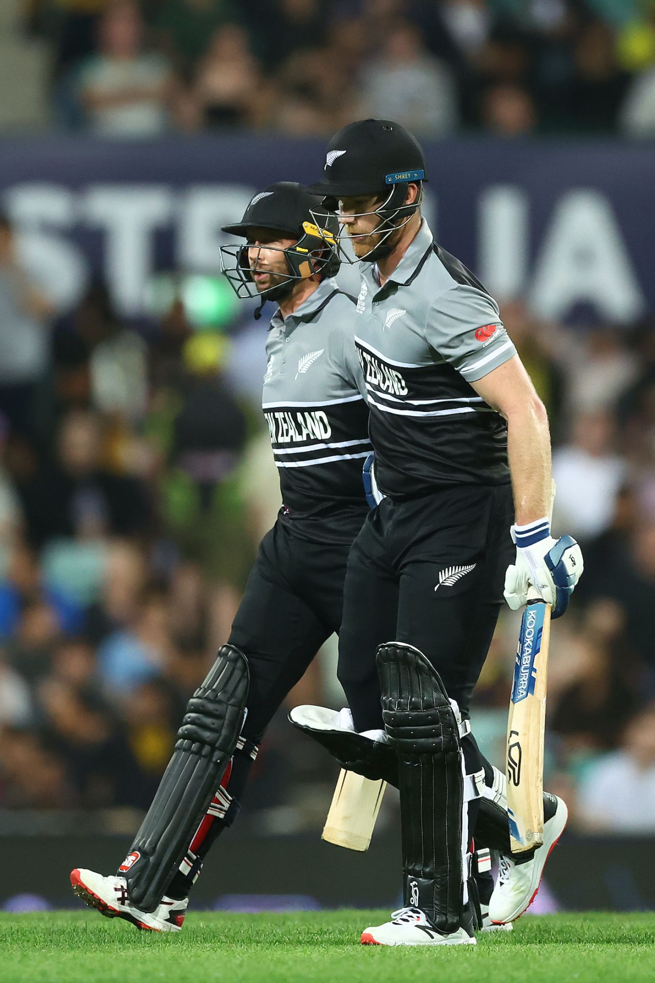 Devon Conway and James Neesham added 48 runs off 24 balls, Australia vs New Zealand, ICC Men's T20 World Cup 2022, Sydney, October 22, 2022
