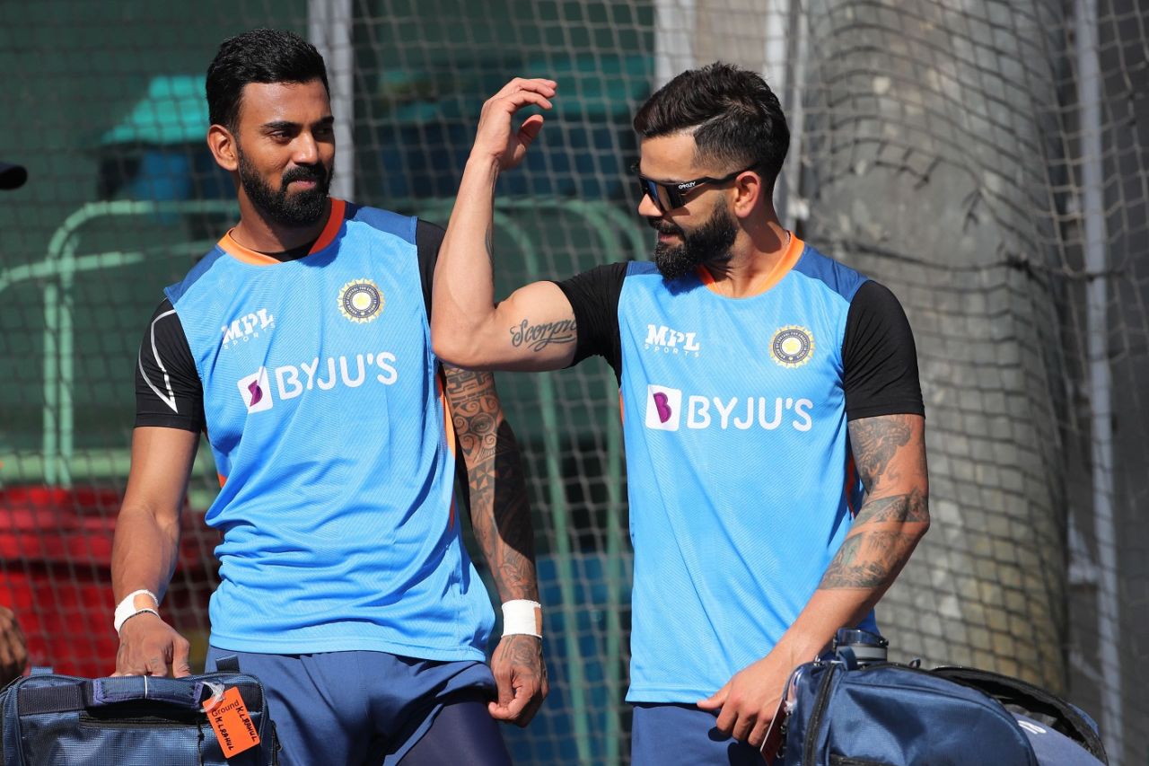 KL Rahul and Virat Kohli share a light moment during training, Men's T20 world Cup, Melbourne, October 22, 2022