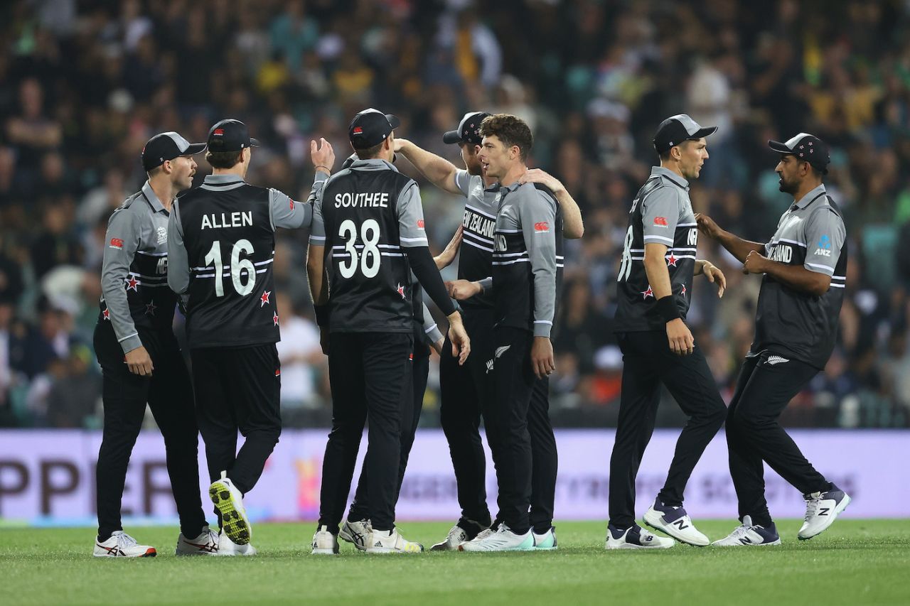 Mitchell Santner accounted for Aaron Finch's wicket, Australia vs New Zealand, ICC Men's T20 World Cup 2022, Sydney, October 22, 2022
