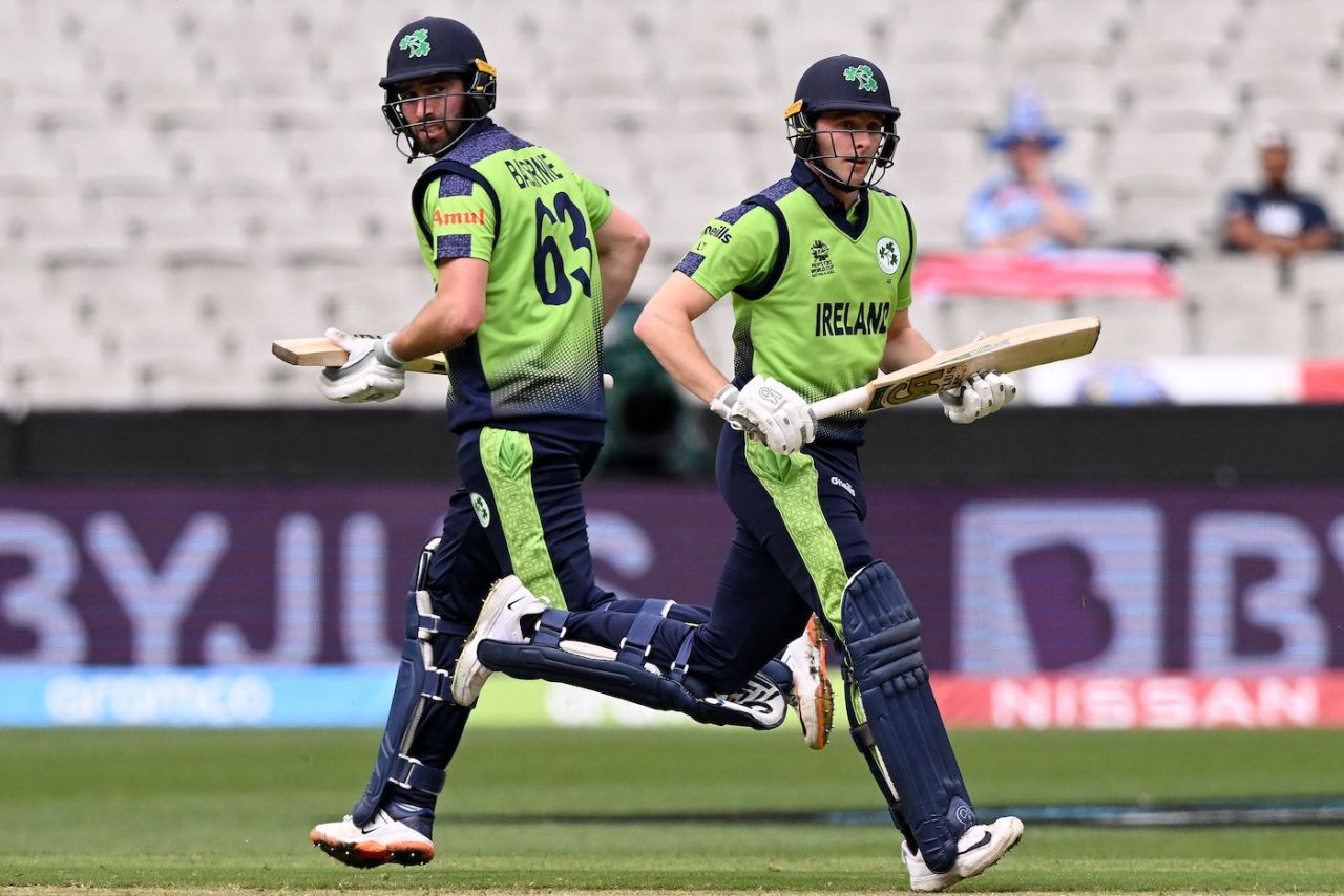 Andy Balbirnie and Lorcan Tucker shared a healthy partnership, England vs Ireland, ICC Men's T20 World Cup 2022, Melbourne, October 26, 2022
