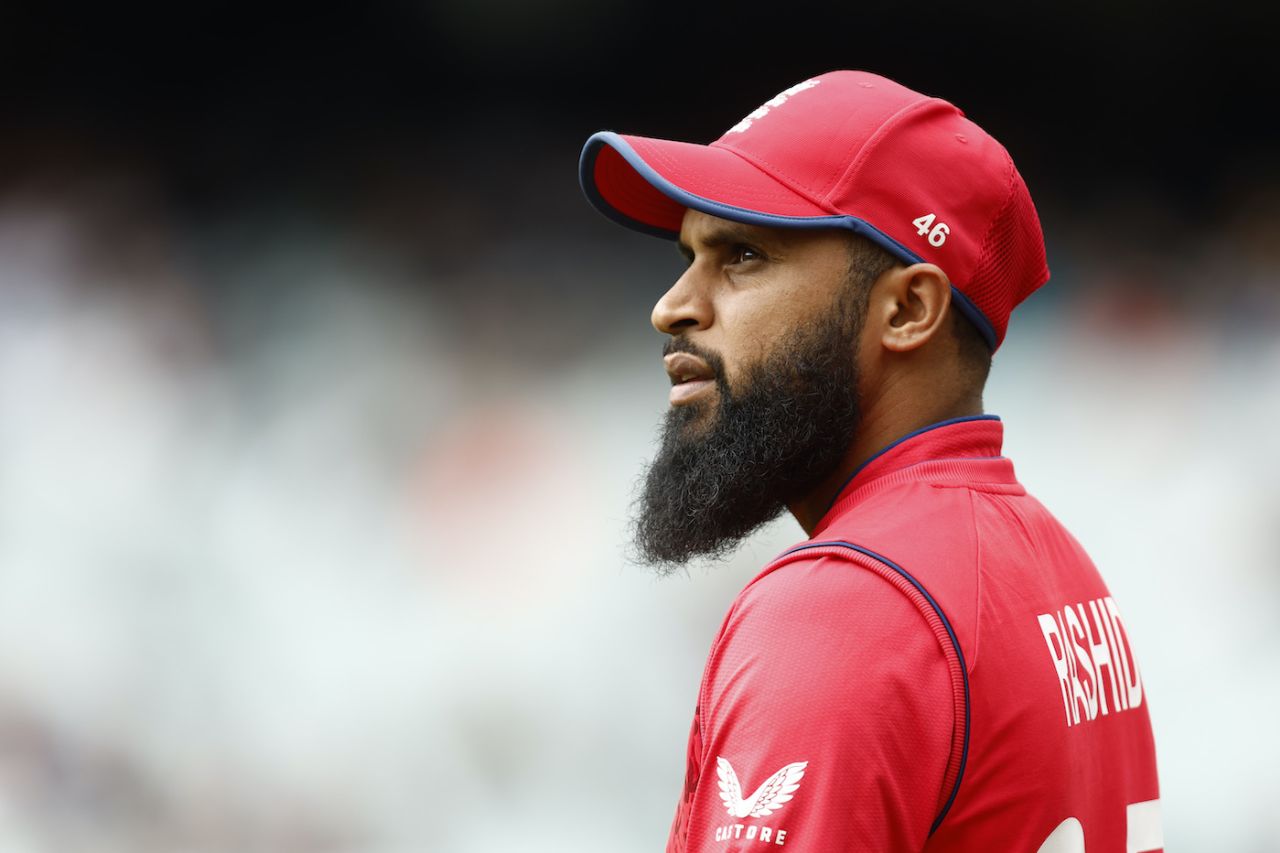 Adil Rashid watches on, England vs Ireland, ICC Men's T20 World Cup 2022, Melbourne, October 26, 2022