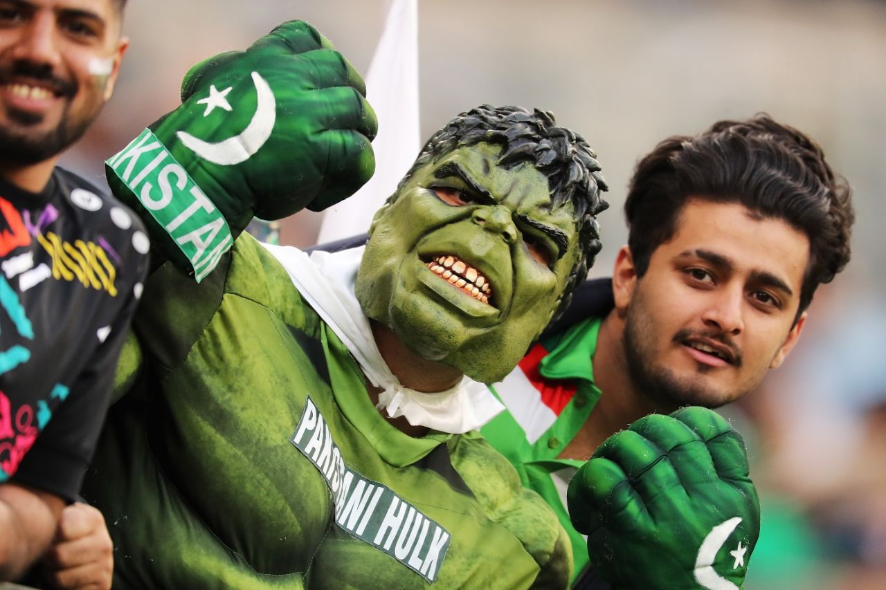 A Pakistan fan dressed up as The Hulk, Netherlands vs Pakistan, Men's T20 World Cup 2022, Perth, October 30, 2022