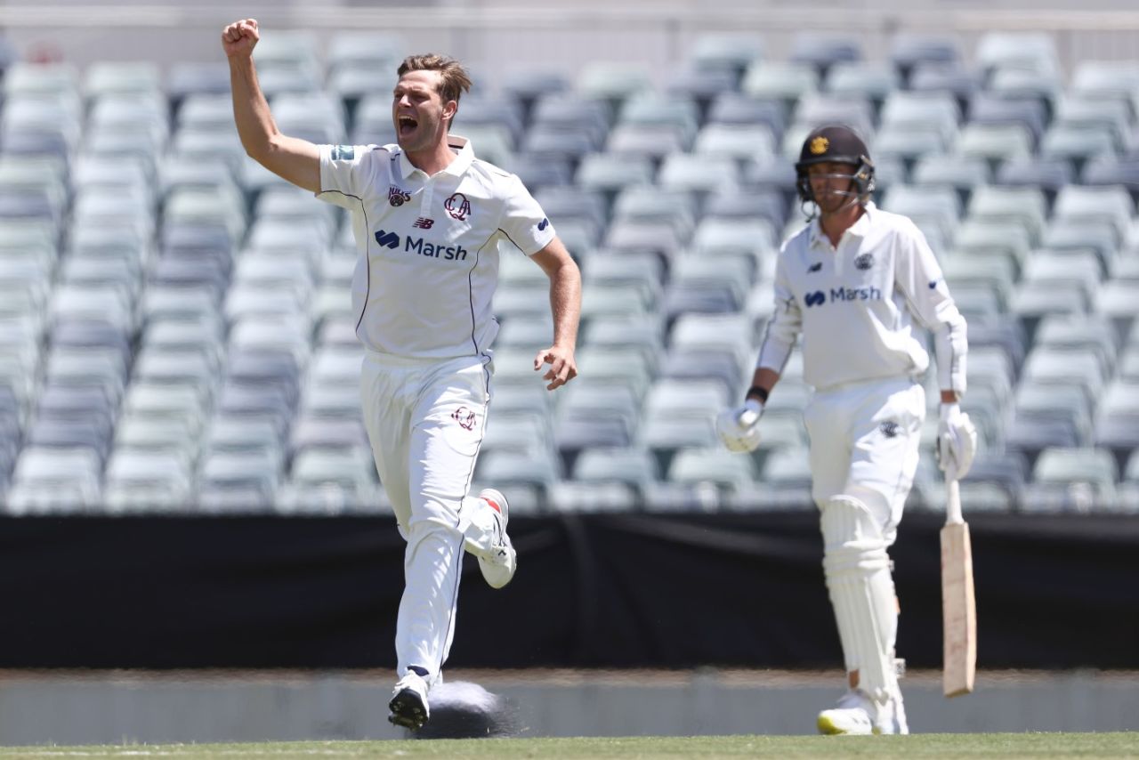 Mark Steketee took six wickets , Western Australia vs Queensland, Sheffield Shield, WACA, November 1, 2022