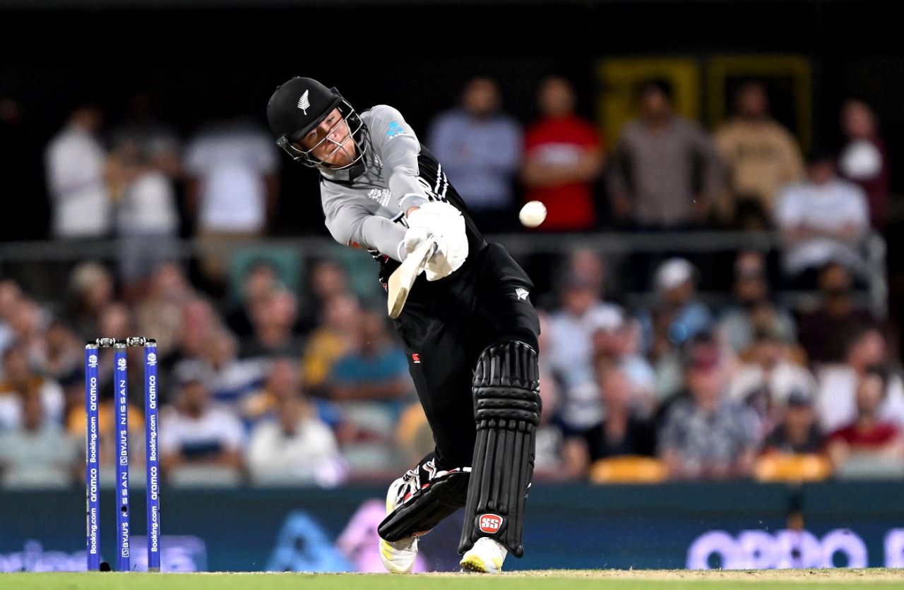 Finn Allen hit one six during his stay in the middle, England vs New Zealand, T20 World Cup, Brisbane, November 1, 2022