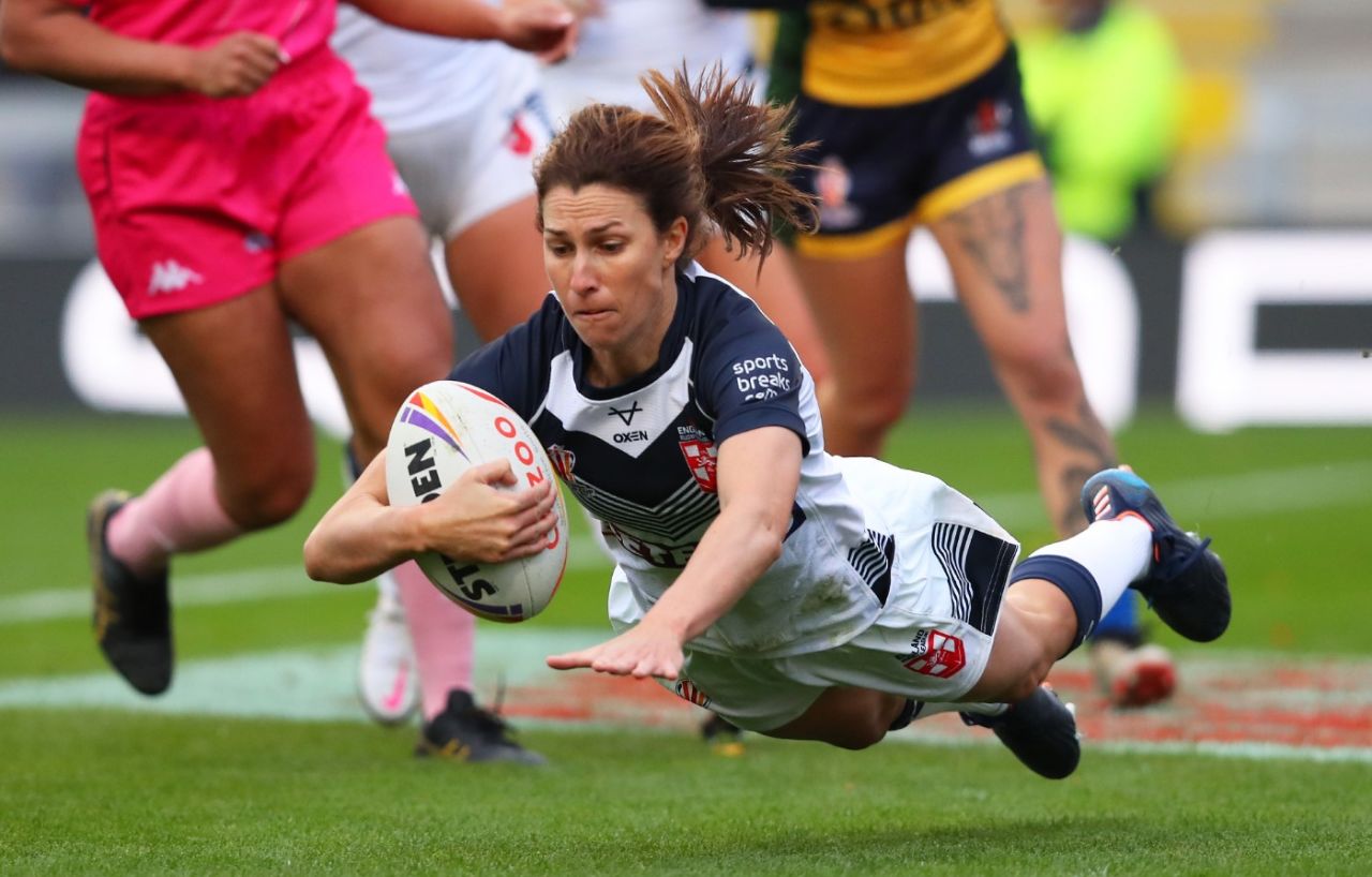 Courtney Winfield-Hill has switched both countries and sports to star for England in the Women's Rugby League World Cup, November 1, 2022
