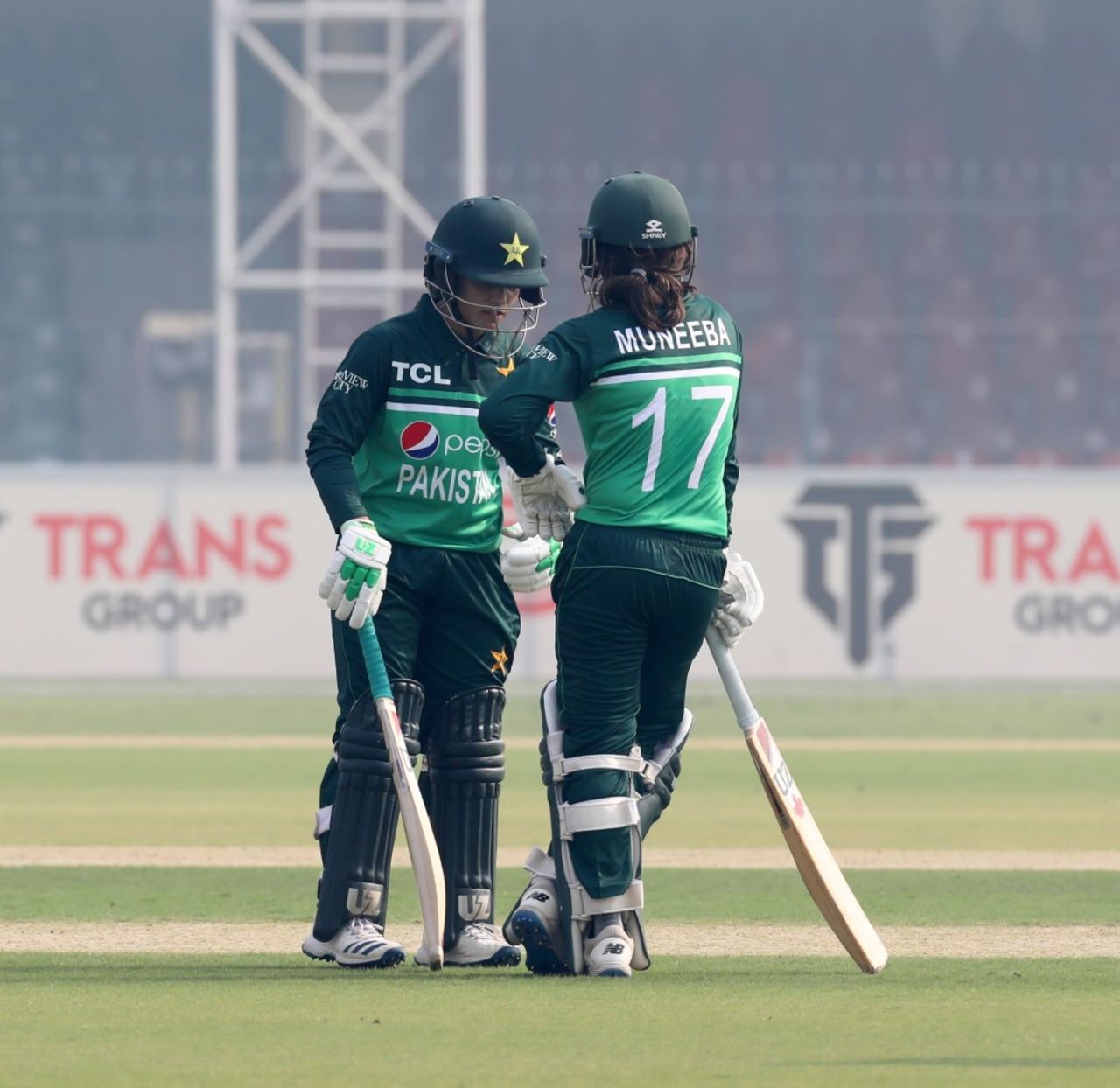 Muneeba Ali got to her century first as she and Sidra Ameen put up 221 runs for the first wicket, Pakistan vs Ireland, 1st women's ODI, Lahore, November 4, 2022