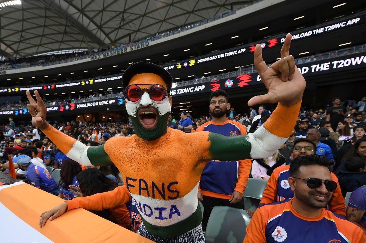 The Indian fans were in an upbeat mood as Hardik Pandya was going berserk, India vs England, Men's T20 World Cup 2022, 2nd semi-final, Adelaide, November 10, 2022